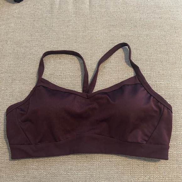 Athleta Deep Maroon Sports Bra - Picture 1 of 5